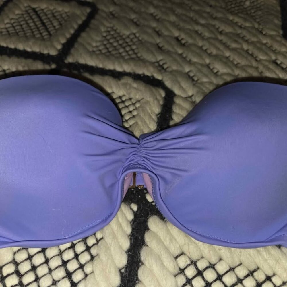 Victoria's Secret Purple Ruched Bikini Top